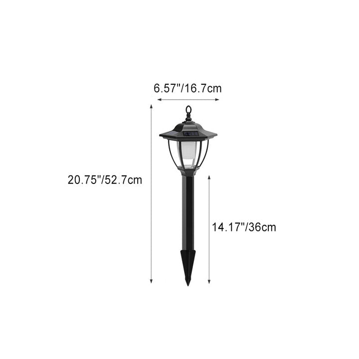 Traditional Farmhouse Waterproof Solar Lanterns Plastic Ground Plug LED Landscape Light For Garden | Kalsten