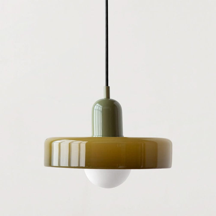 Bauhaus Coloured Glass Pendant Lamp