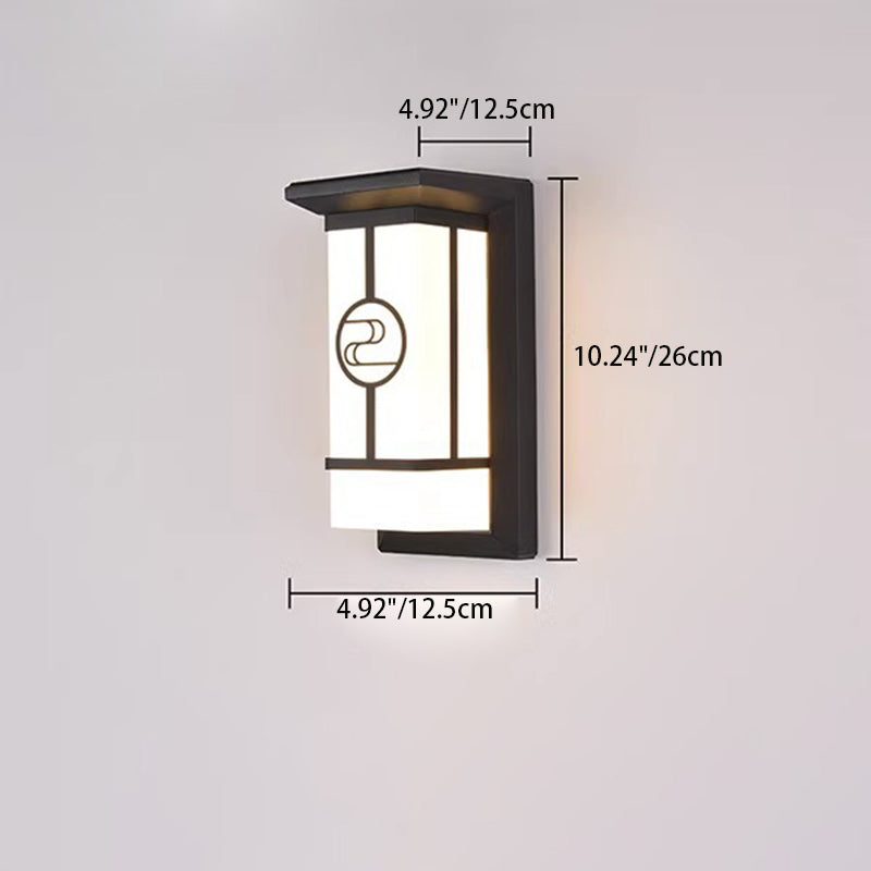 Modern Industrial Cuboid Aluminum Acrylic LED Waterproof Outdoor Wall Sconce Lamp For Outdoor Patio | Kalsten