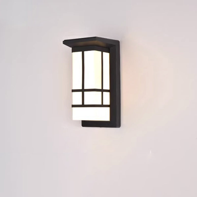 Modern Industrial Cuboid Aluminum Acrylic LED Waterproof Outdoor Wall Sconce Lamp For Outdoor Patio | Kalsten