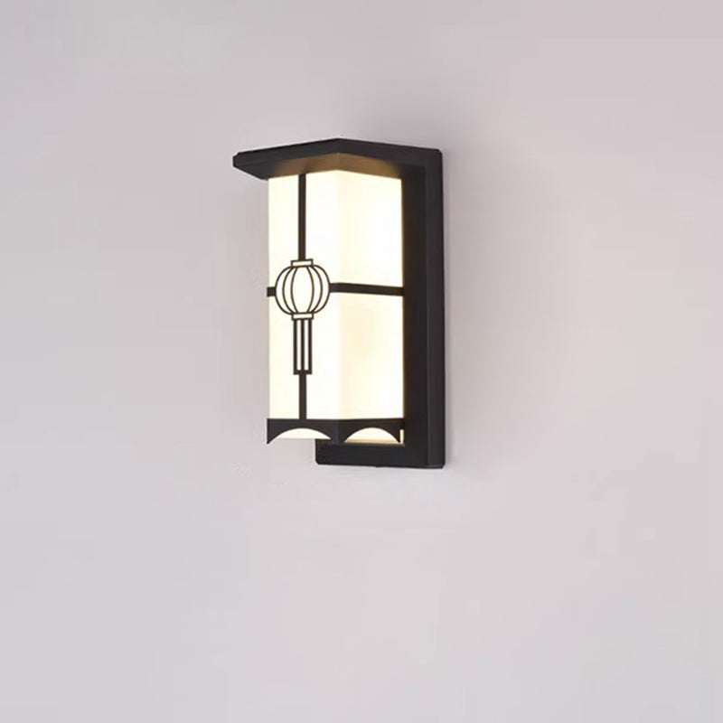 Modern Industrial Cuboid Aluminum Acrylic LED Waterproof Outdoor Wall Sconce Lamp For Outdoor Patio | Kalsten
