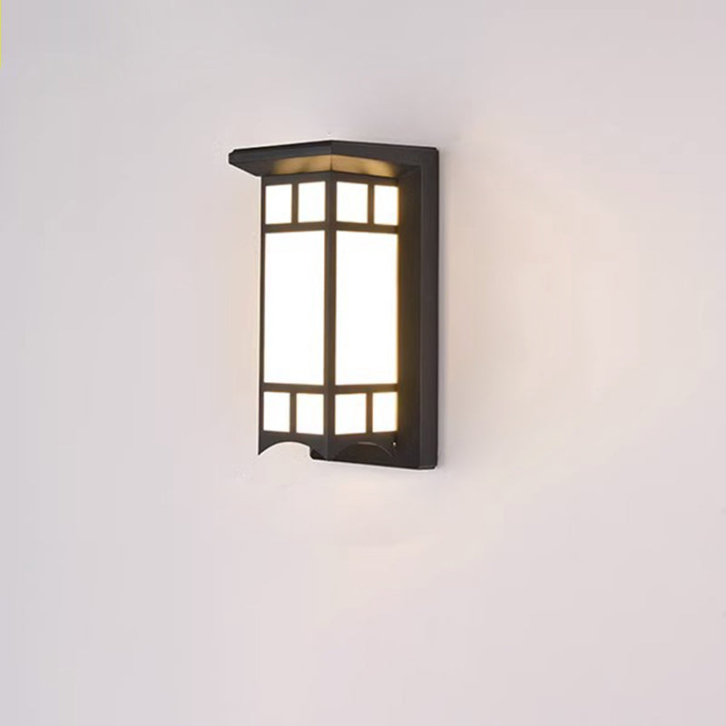 Modern Industrial Cuboid Aluminum Acrylic LED Waterproof Outdoor Wall Sconce Lamp For Outdoor Patio | Kalsten