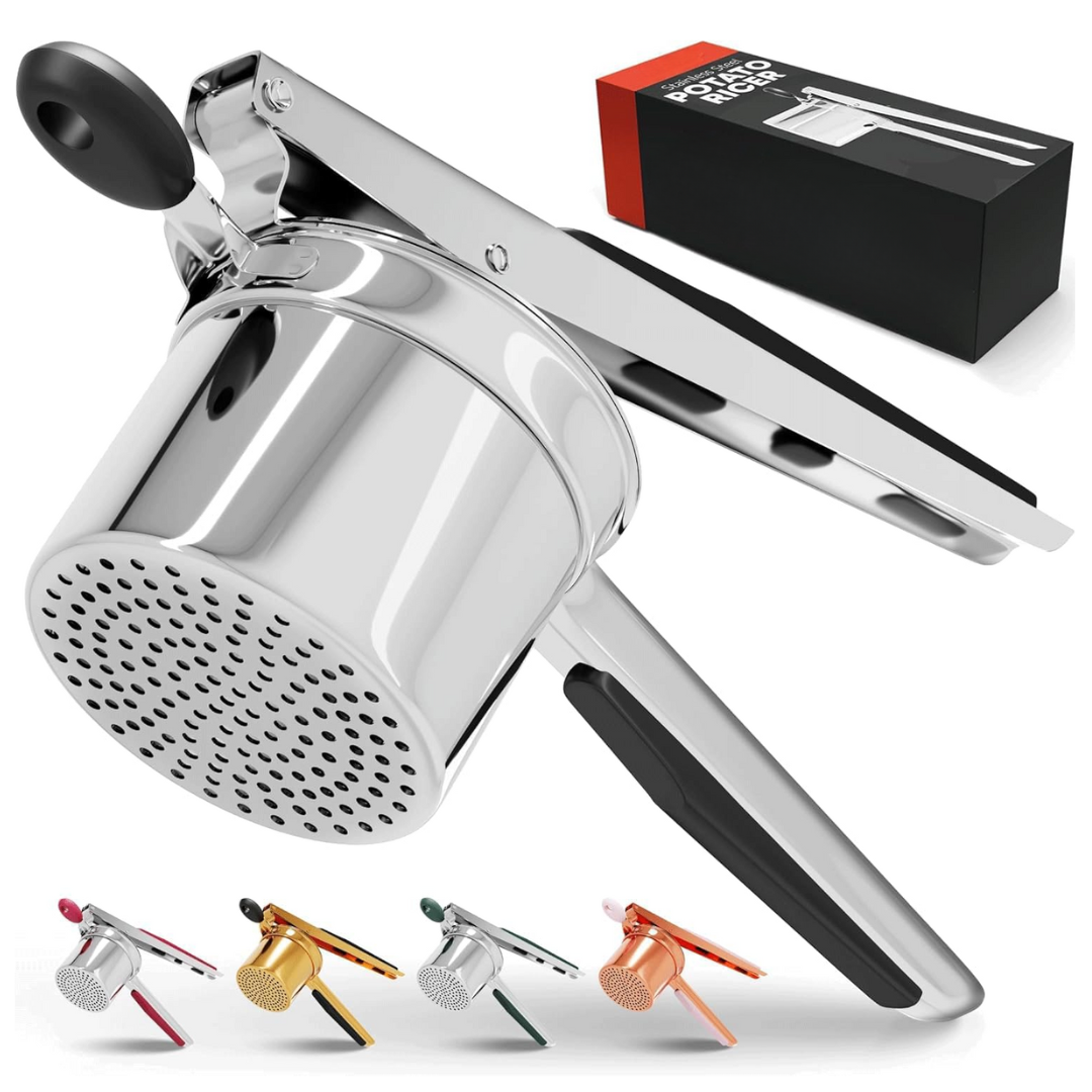 Kalsten | PureMasher Pro Stainless Steel Potato Masher 15oz | Extra Large Capacity | For Mashed Potatoes, Vegetables & Fruits | Lump-Free & Durable