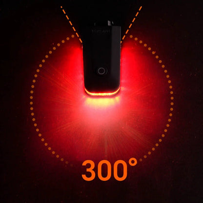 Skanto | USB Rechargeable Bike Tail Light with Automatic Brake Sensor and 300° Visibility