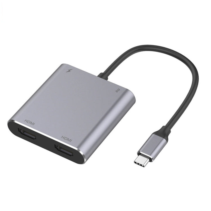 Kalsten | 4 in 1 Type-C to Dual HDMI + USB + Type-C HUB Adapter