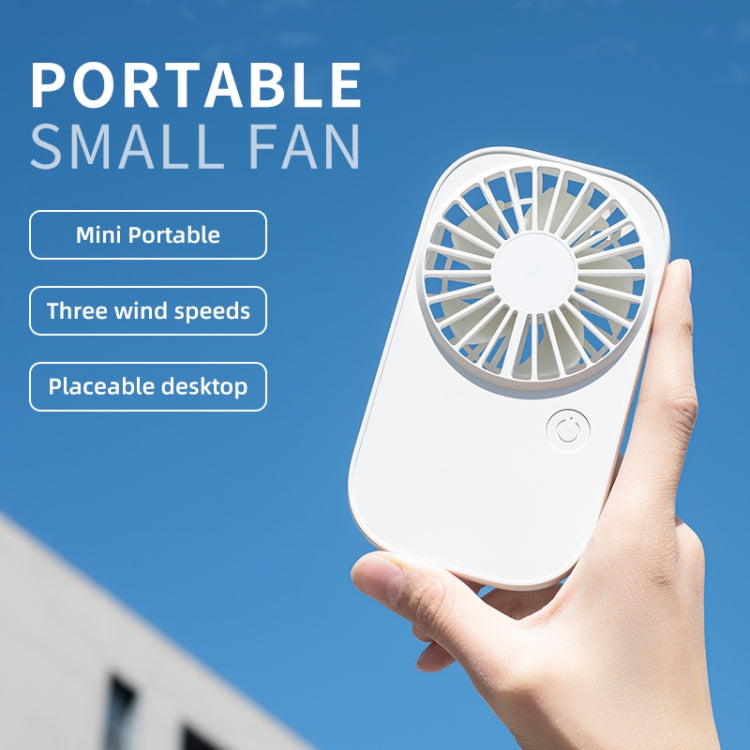 F11 Portable Rechargeable Hanging Neck Fan Cooling Handheld Fan 3 Speeds Desk Fan(White) | Kalsten