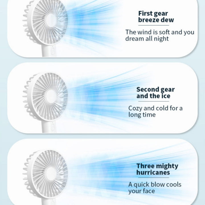 F35 With Hanging Hole Rechargeable Cooling Fan Powerful Handheld Fan 1200mAh Desk Fan(Pink) | Kalsten