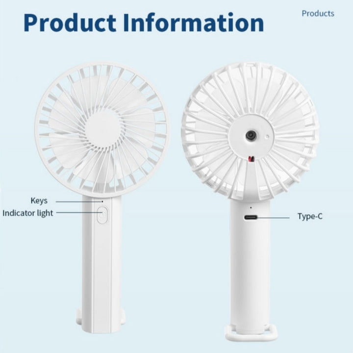 F35 With Hanging Hole Rechargeable Cooling Fan Powerful Handheld Fan 1200mAh Desk Fan(Pink) | Kalsten