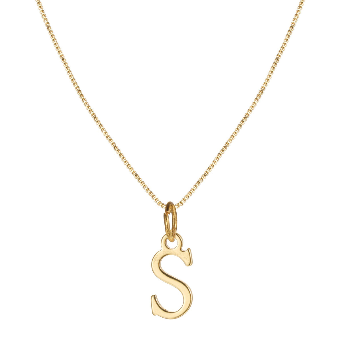 Skanto | 14k Minimal Serif Initial Necklace