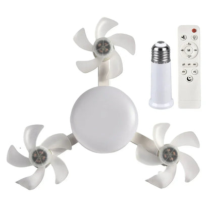 Ceiling Fan Light with Remote Control, Foldable Blades and 249–2000 Lumens