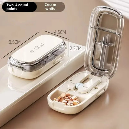 BowLift | Pocket Size Dustproof Pill Cutter Organizer