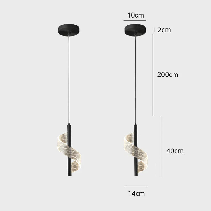 Nordic LED Pendant Light – Modern Hanging Lamp for Living Room, Bedroom, Dining Table, and Aisle – Gold Acrylic Shade, Indoor Home Decoration | Kalsten