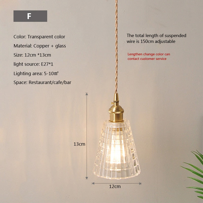 Nordic Brilliance Transparent Glass Pendant Lamp | Kalsten