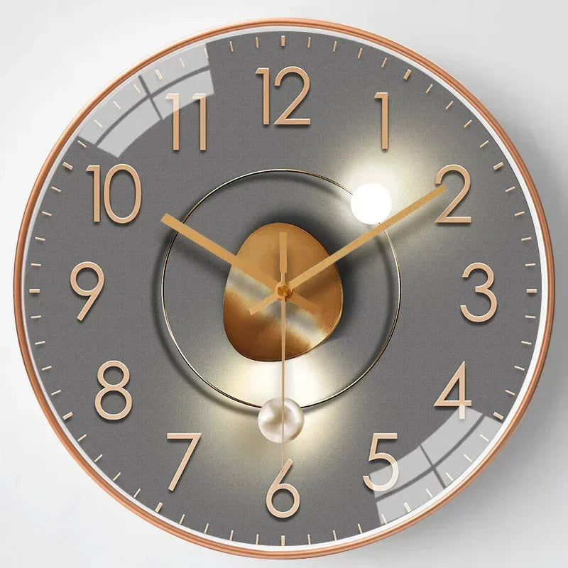 Kalsten | Silent Classic Wall Clock | Non-Ticking Elegant Timepiece for Bedroom & Office