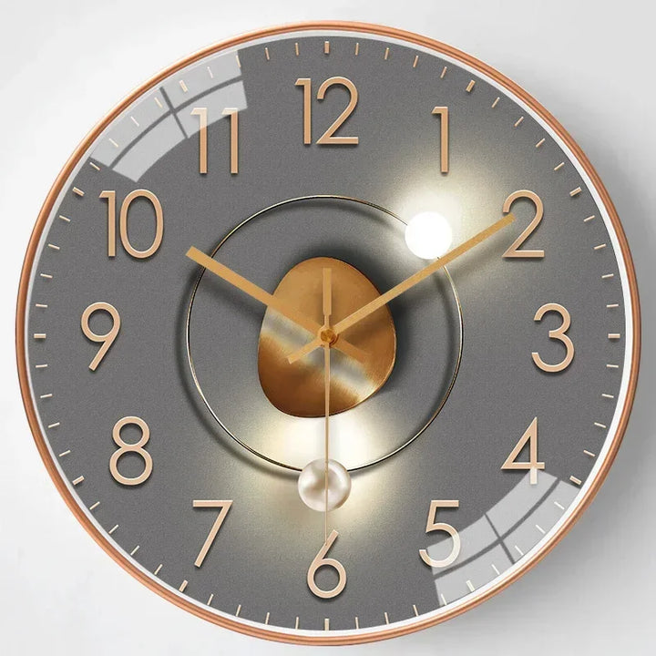 Kalsten | Silent Classic Wall Clock | Non-Ticking Elegant Timepiece for Bedroom & Office