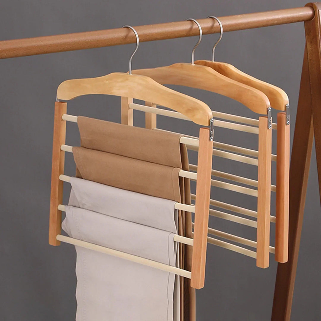 Kalsten | Space-saving wooden multi-pants hanger