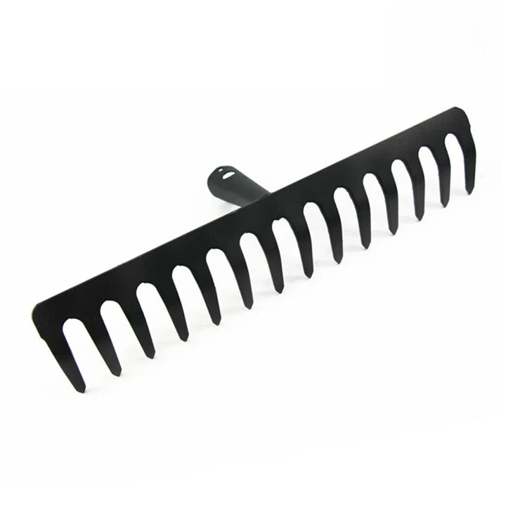 Kalsten | AgriZink Stainless Steel Garden Rake with 14 Tines | Robust Tool for Agriculture & Garden | For Leaves, Hay, Soil & Mulch | High-Quality Soil Rake