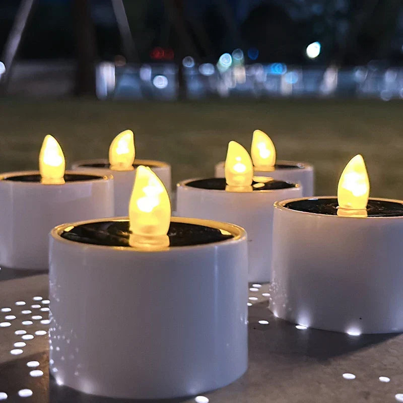 Solar-powered LED candles - Flickering outdoor lighting for garden and patio | Kalsten
