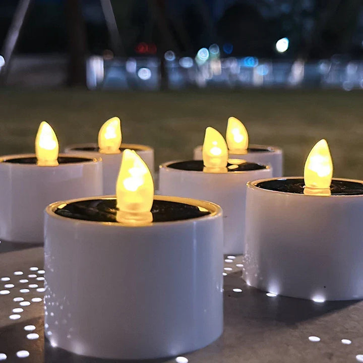 Solar-powered LED candles - Flickering outdoor lighting for garden and patio | Kalsten