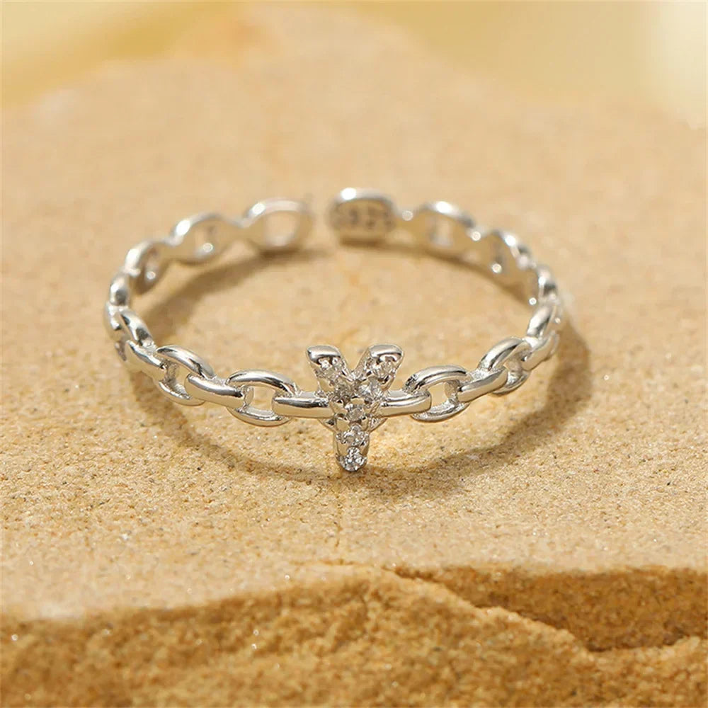 Kalsten | Dainty Diamond Letter Initial Ring