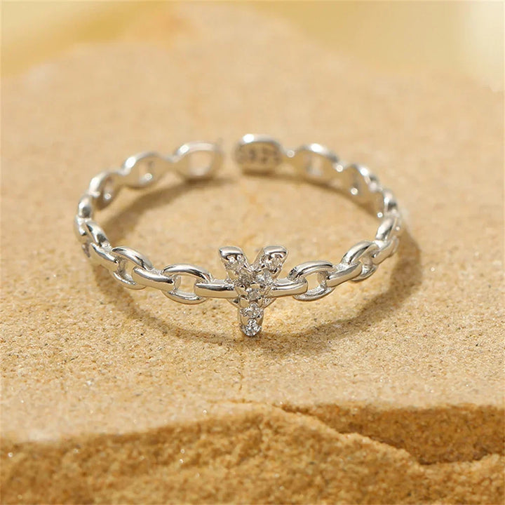 Kalsten | Dainty Diamond Letter Initial Ring