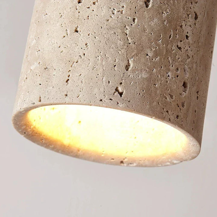 ZenElegance Wabi Sabi Luxury Ceiling Lighting - Natural Travertine LED Kalsten