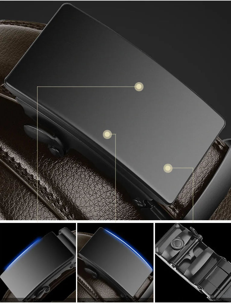 Automatic Buckle PU Leather Belt