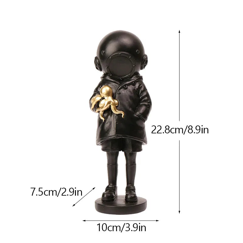 Kalsten | Artify Banksy sculpture collection | Flower thrower & balloon girl | Pop art figures | Modern office & home decoration