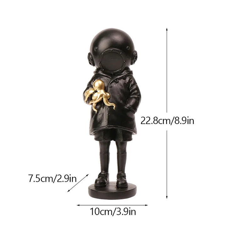 Kalsten | Artify Banksy sculpture collection | Flower thrower & balloon girl | Pop art figures | Modern office & home decoration