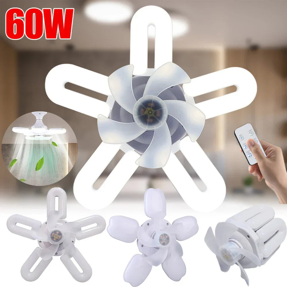 Silent Adjustable Remote Control Ceiling Foldable Fan Lamp | Kalsten