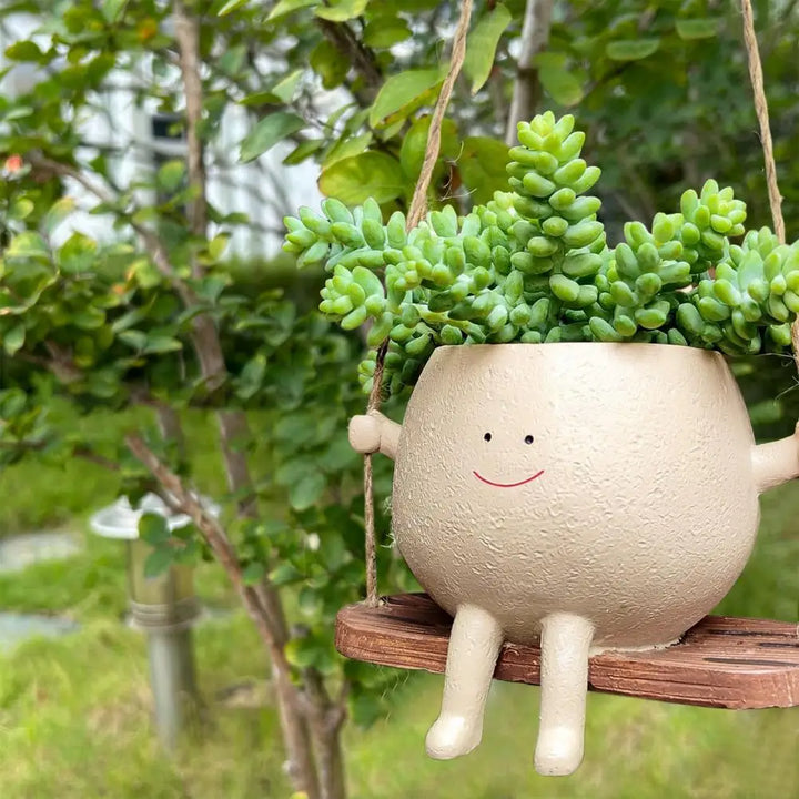 Swing Smiling Face Flower Pot | Kalsten