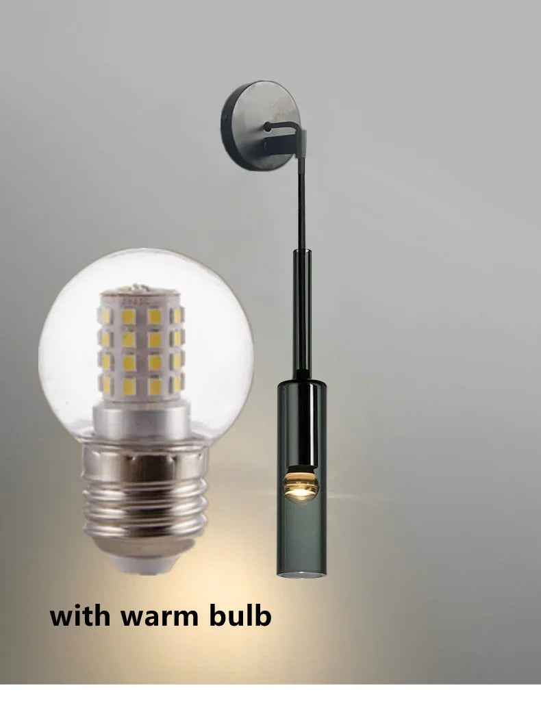 Modern LED Wall Lamp – Stained Glass and Iron Fixture for Living Room, Bedroom, Kitchen, and Bathroom – Stylish Wall Mounted Lighting for Home Decoration | Kalsten