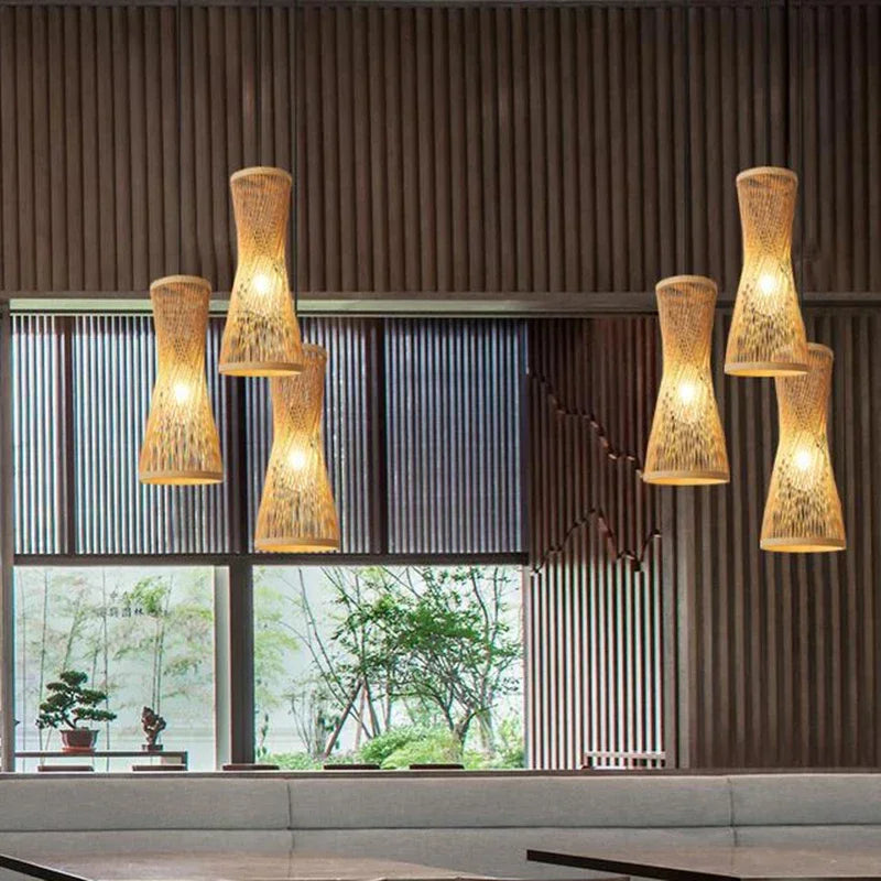 Japanese Small Chandelier: Embrace Serenity with Bamboo Elegance | Kalsten
