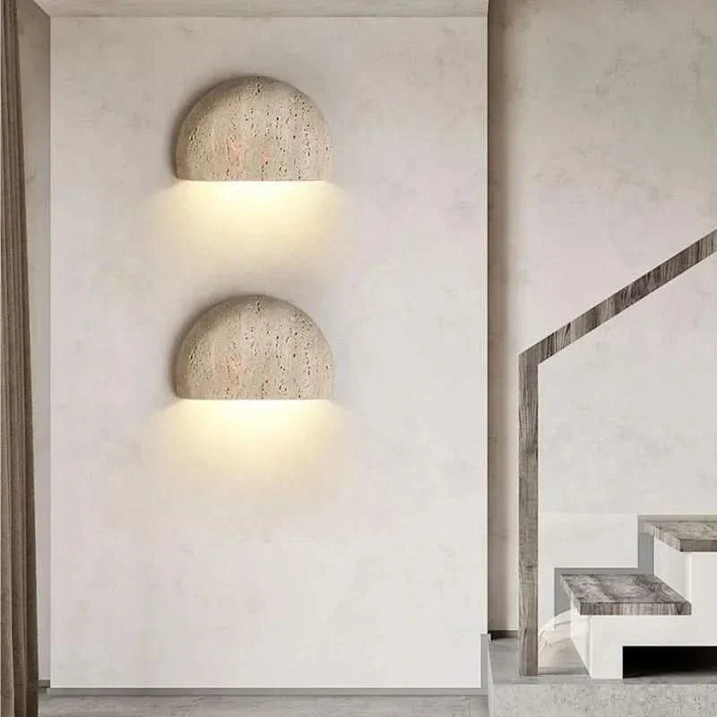 Kalsten | Stone Wall Lamp – Retro Wabi-Sabi LED Light