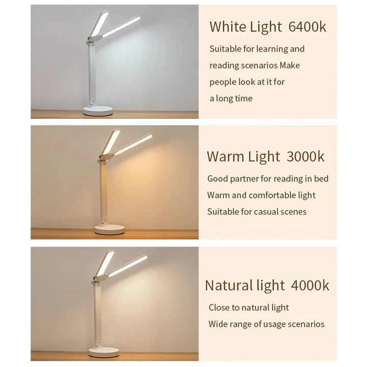Adjustable Reading Lamp - Rechargeable Dimmable with Phone Table | Kalsten
