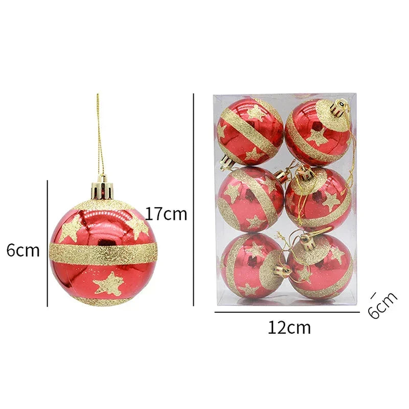 Elegant Snowflake Christmas Baubles Set – High-quality Christmas ornaments in red, white and gold, perfect for festive tree decoration at Christmas | Kalsten