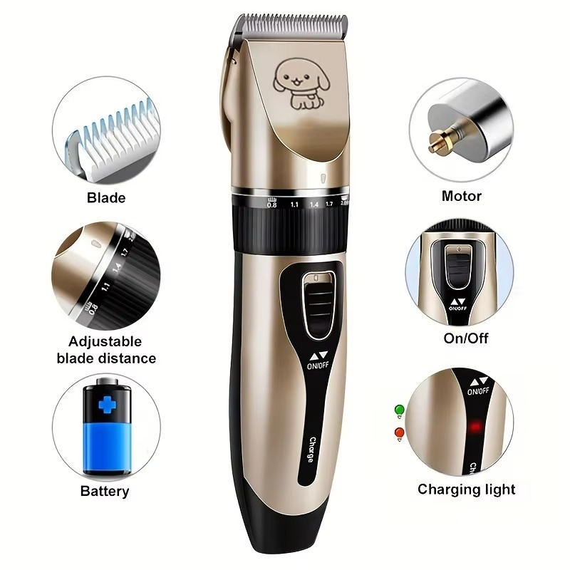 BowLift | Cordless Pet Hair Trimmer Kit for Dogs and Cats – Electric Precision Grooming Clippers