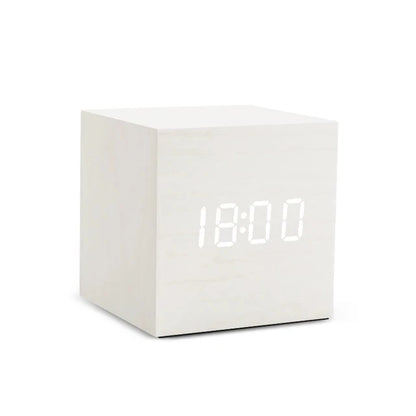 Wooden LED Alarm Clock with Temperature Display, Digital Clock, and Minimalist Design – Perfect for Bedroom and Office | Skanto
