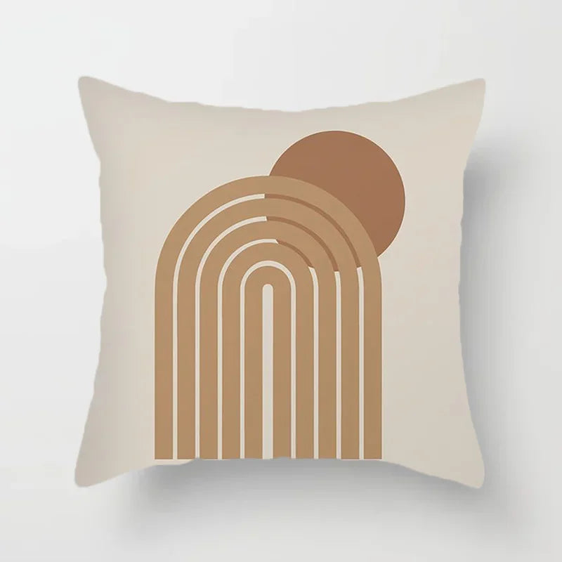 Aurum Cushion Cover - Modern Black-White Cushion Cover with Abstract Art Print Kalsten