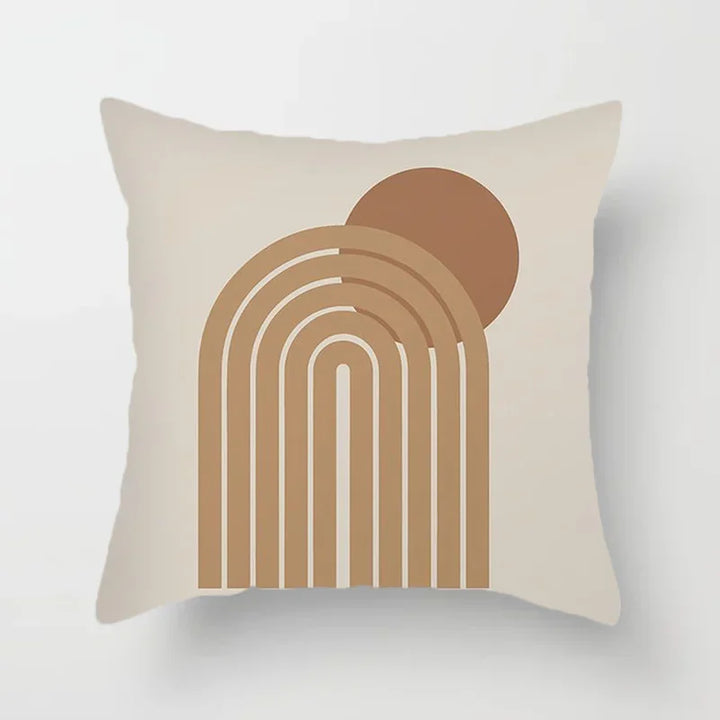 Aurum Cushion Cover - Modern Black-White Cushion Cover with Abstract Art Print Kalsten
