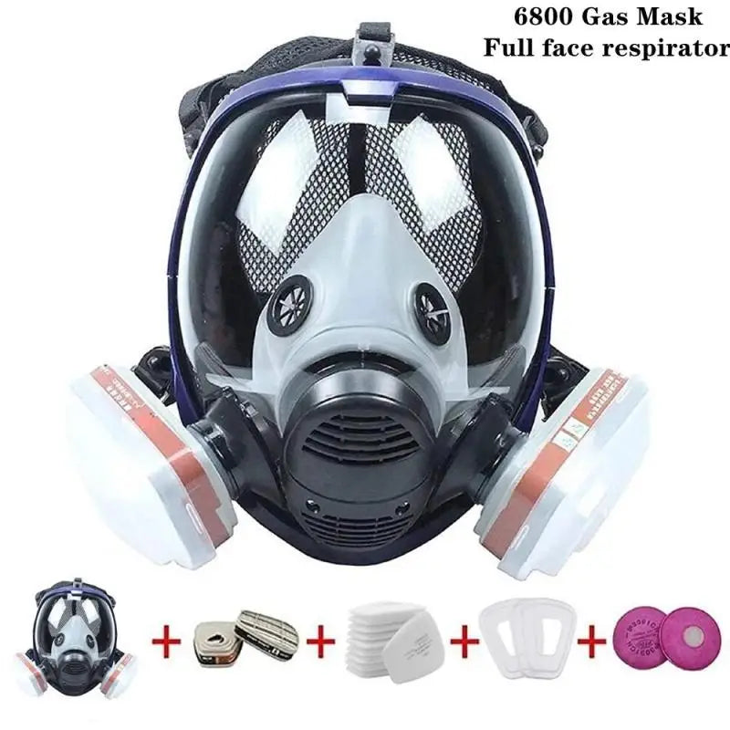 Kalsten | Full Face Respirator Mask with Anti-Fog Lens and Industrial Gas Filters