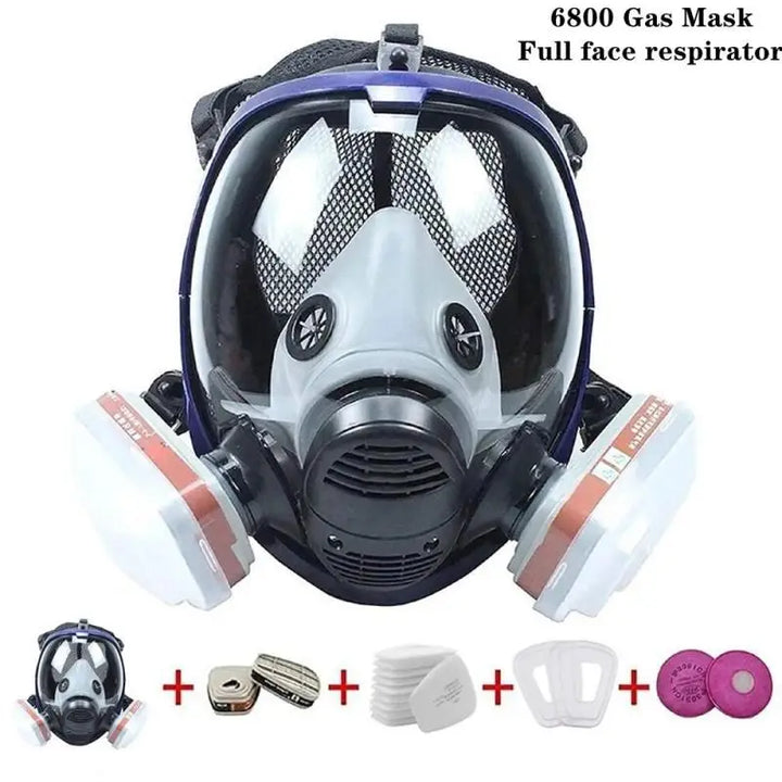 Kalsten | Full Face Respirator Mask with Anti-Fog Lens and Industrial Gas Filters