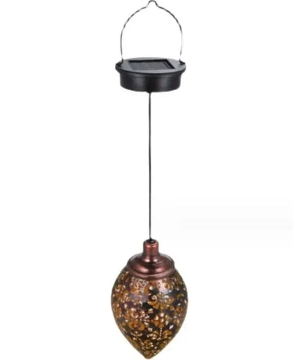 BowLift | Lumivis SolArt Solar Garden Lantern Drop Shape | Waterproof & Projection Effect | Metal | For Balcony, Terrace & Outdoor Area