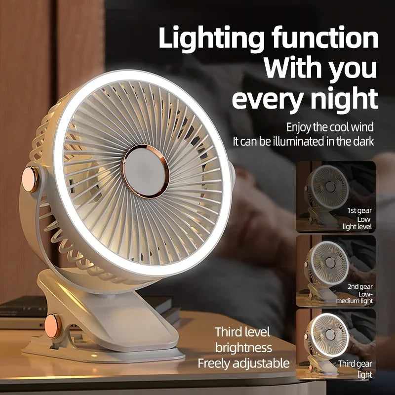 Rechargeable Clip-On Cooling Fan