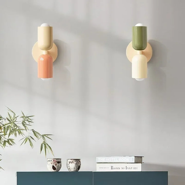 Kalsten | Nordic LED Wall Lamp Modern Minimalist Cream Double Head Lights For Living Room Bedroom Besides Study Indoor Decoration Fixture