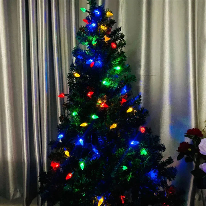 Luxury Christmas Wreath with 8 Light Modes