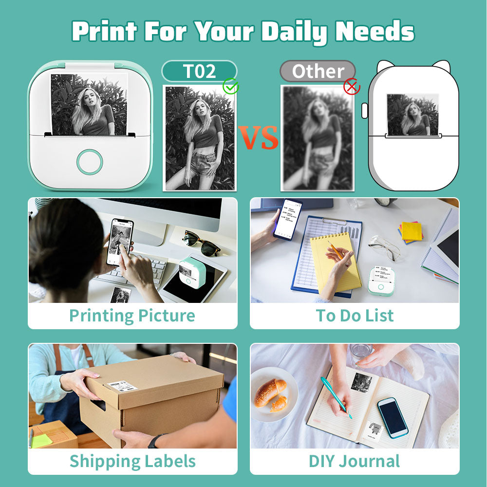 PocketPrint Mini – Portable Thermal Photo Printer Without Ink | Kalsten