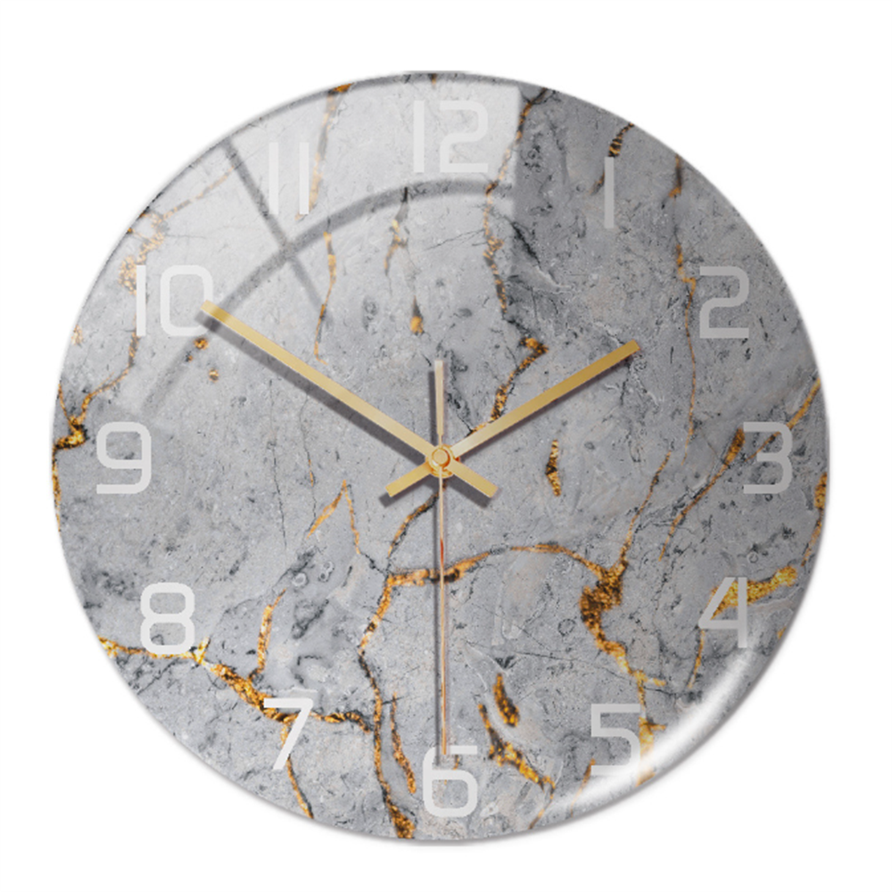 Stylish Marble Wall Clock with Silent Mechanism Kalsten