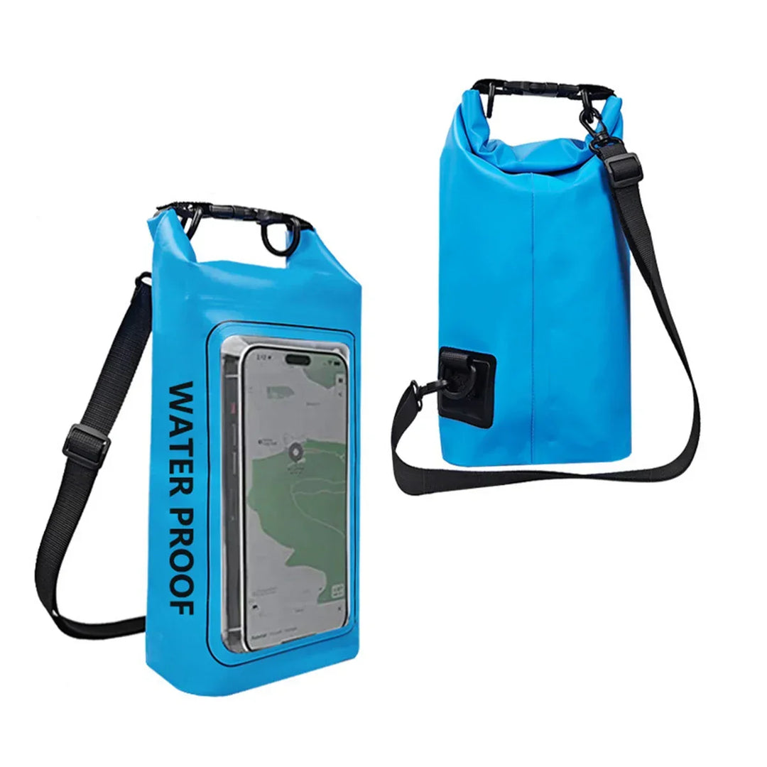 Kalsten | AquaVault Waterproof Dry Bag 2L | With Touchscreen Window | Outdoor Bag for Kayaking, Trekking & Water Sports