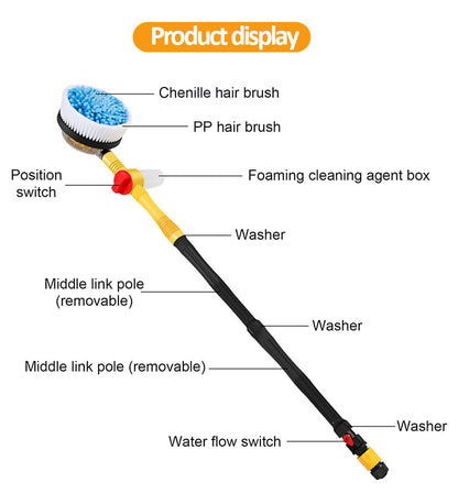 BowLift | TurboBrush 360 Car Wash Brush – Rotating Brush with Soap Dispenser & Extension Pole